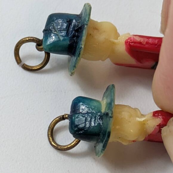 Vintage 1950s Plastic Cowboy Charms Set of 4 Painted Western Novelty Figures - Picture 5 of 6